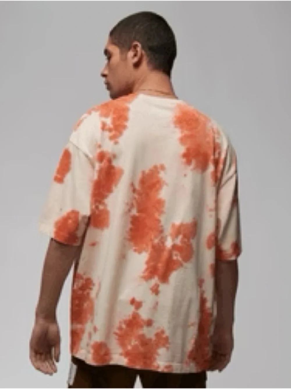 NWT Jordan Tie-Dye Short Sleeve Tee in Orange and Cream size L